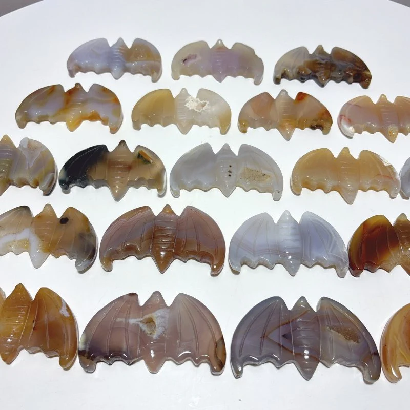 20 Pieces Agate Bat Carving Animal - Image 2