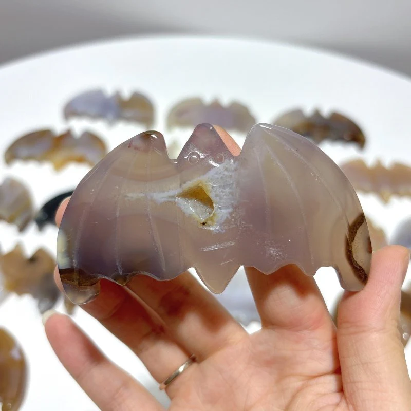 20 Pieces Agate Bat Carving Animal - Image 3