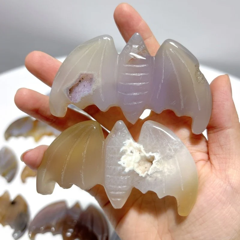 20 Pieces Agate Bat Carving Animal - Image 5