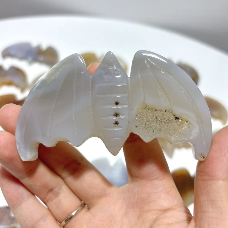 20 Pieces Agate Bat Carving Animal - Image 7