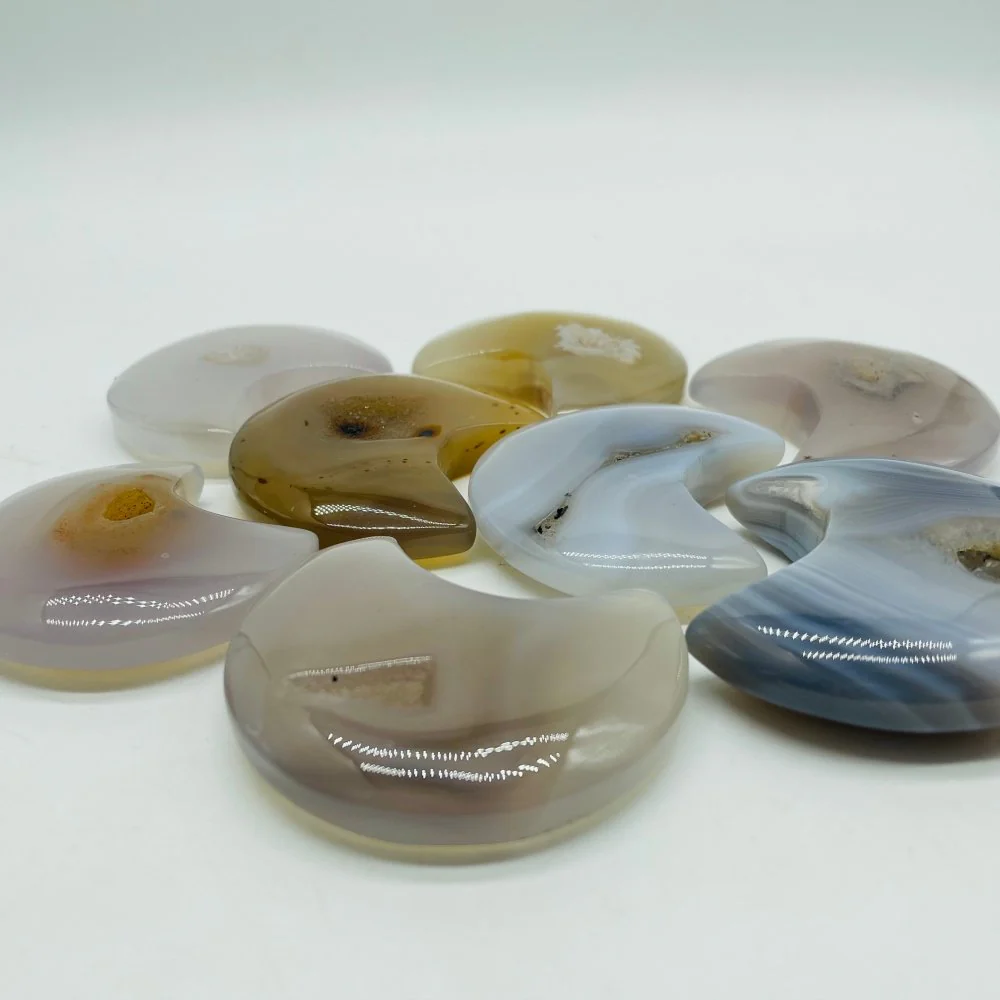 Natural Geode Agate Crystal Moon Wholesale - Image 3