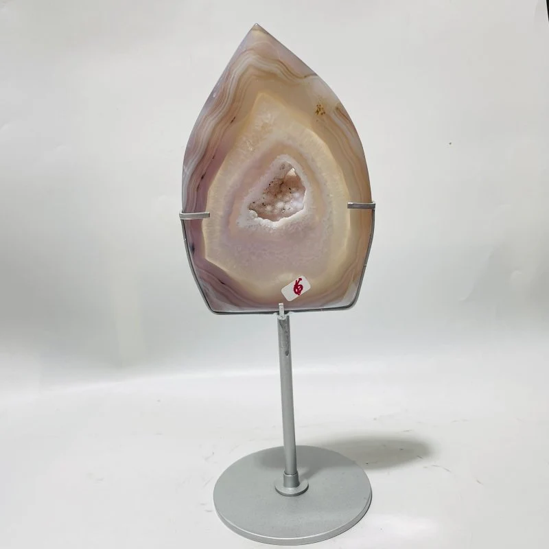 7 Pieces Large Geode Agate Arrow Head With Stand - Image 6