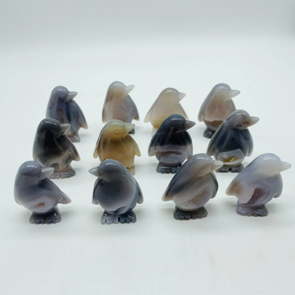 Geode Druzy Agate Penguin Carving Wholesale - Image 4