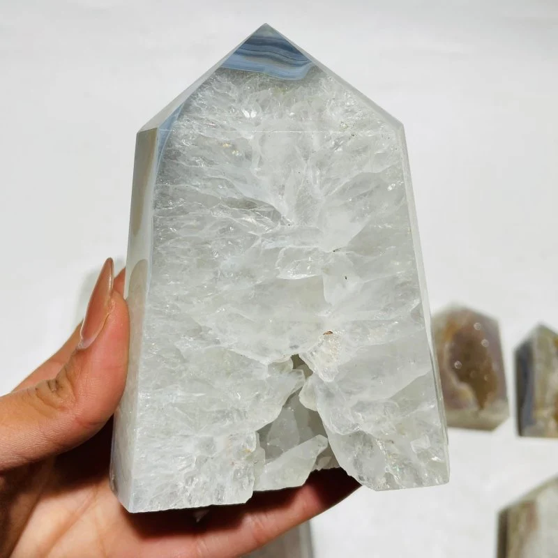 11 Pieces Geode Druzy Agate Tower - Image 4