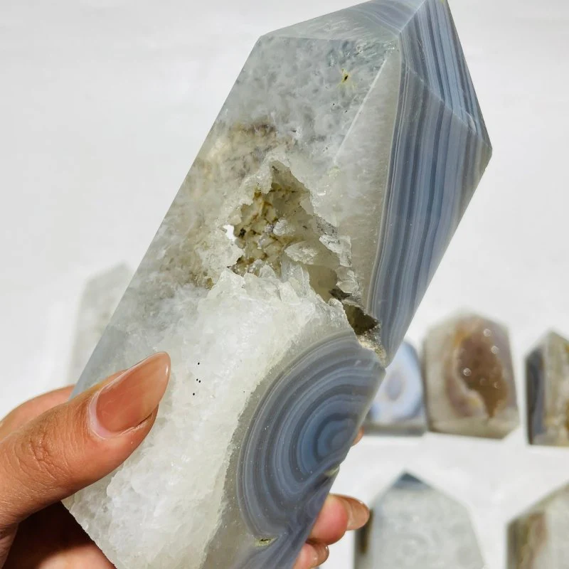 11 Pieces Geode Druzy Agate Tower - Image 5