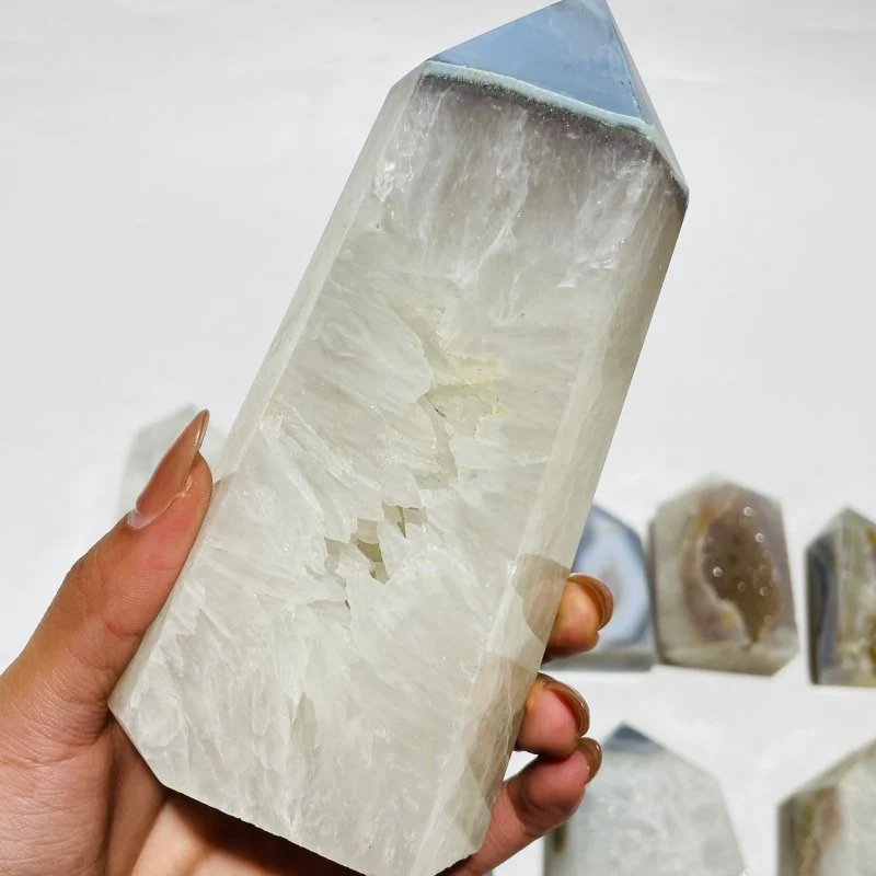 11 Pieces Geode Druzy Agate Tower - Image 6
