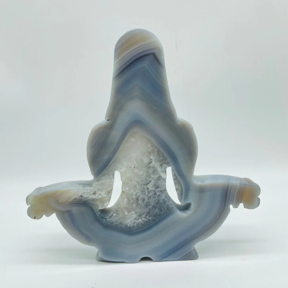 4 Pieces Large Agate Mother Earth Carving - Image 4