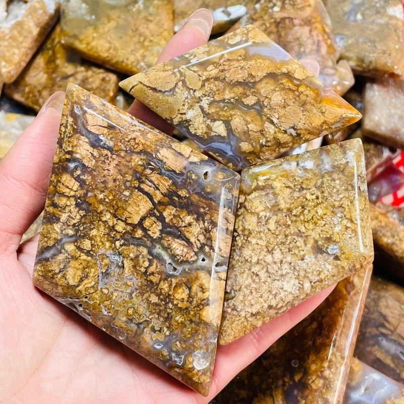 Orange Agate Rhombus Shaped Wholesale - Image 2