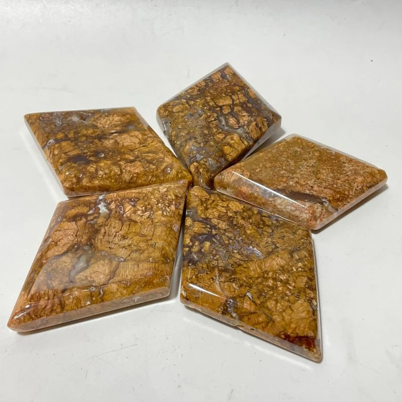 Orange Agate Rhombus Shaped Wholesale - Image 3