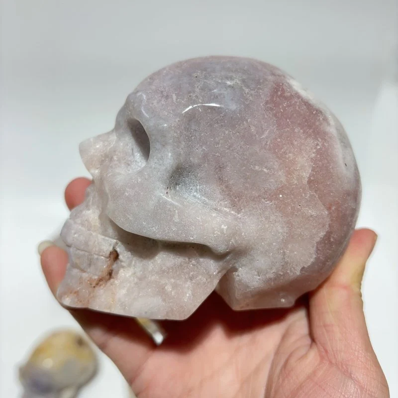 10 Pieces Large Agate Skull Carving - Image 2