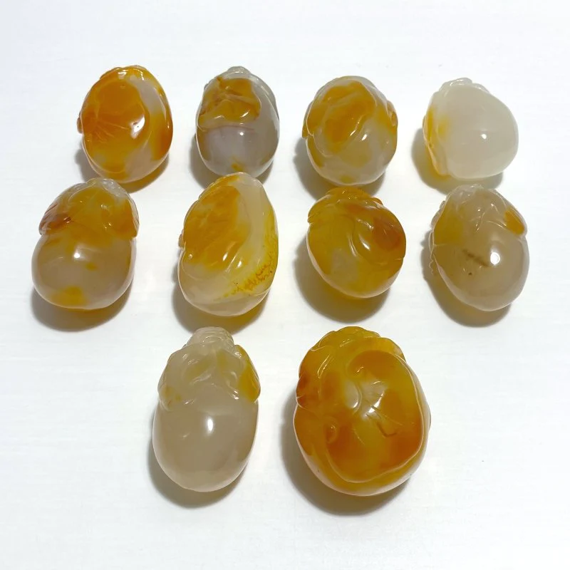 10 Pieces Beautiful Agate Tiger Carving - Image 7