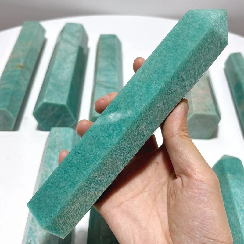 10 Pieces Large Amazonite Tower Points - Image 2