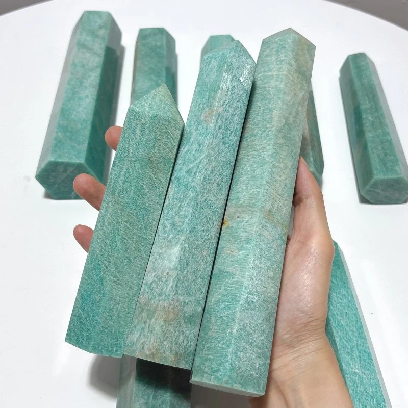 10 Pieces Large Amazonite Tower Points - Image 3