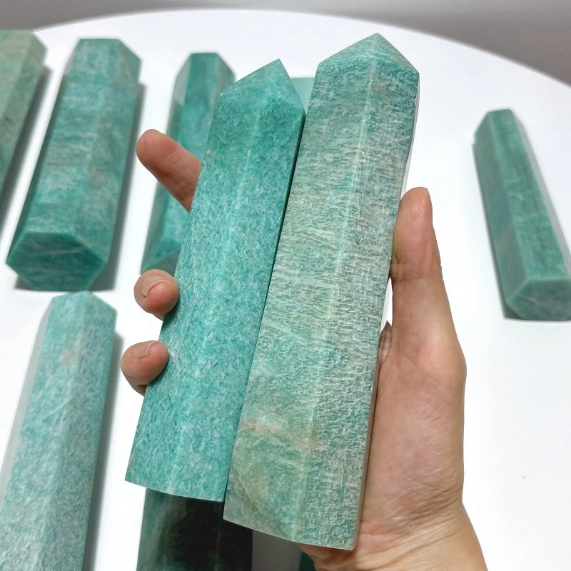 10 Pieces Large Amazonite Tower Points - Image 5