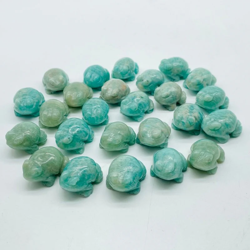Natural Amazonite Frog Carving Wholesale