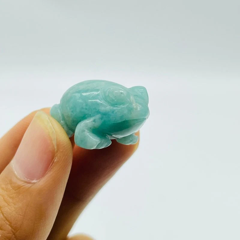 Natural Amazonite Frog Carving Wholesale - Image 2