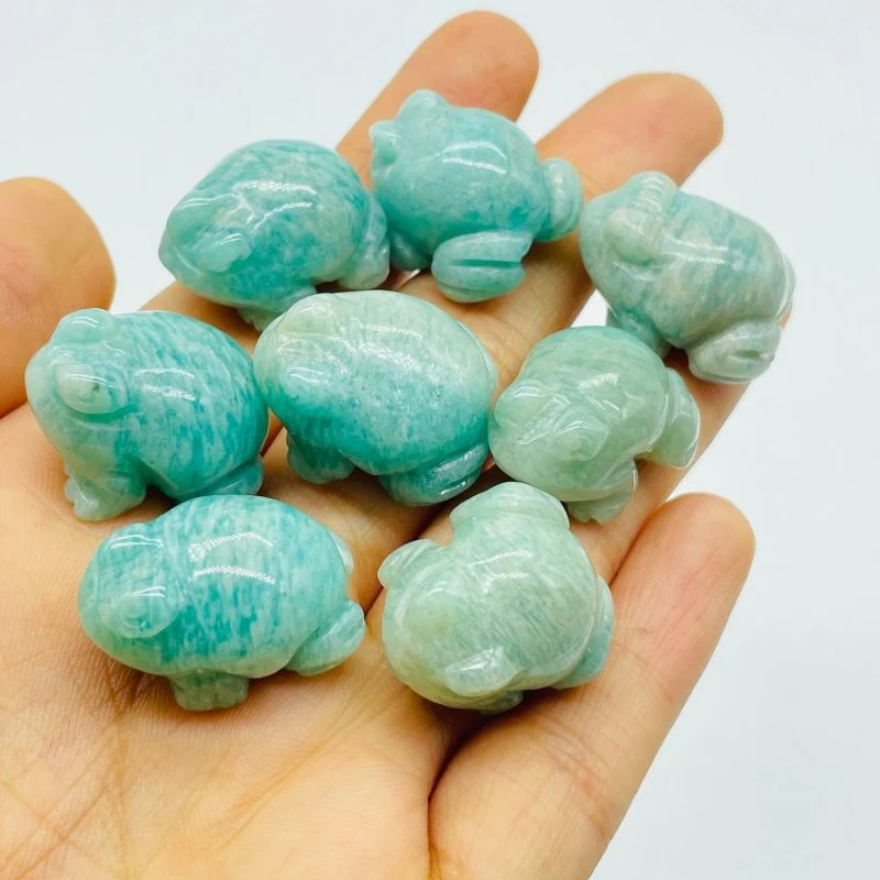 Natural Amazonite Frog Carving Wholesale - Image 3