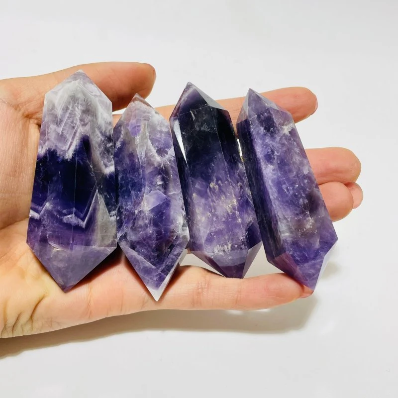 Chevron Amethyst Double Point Tower Wholesale - Image 2