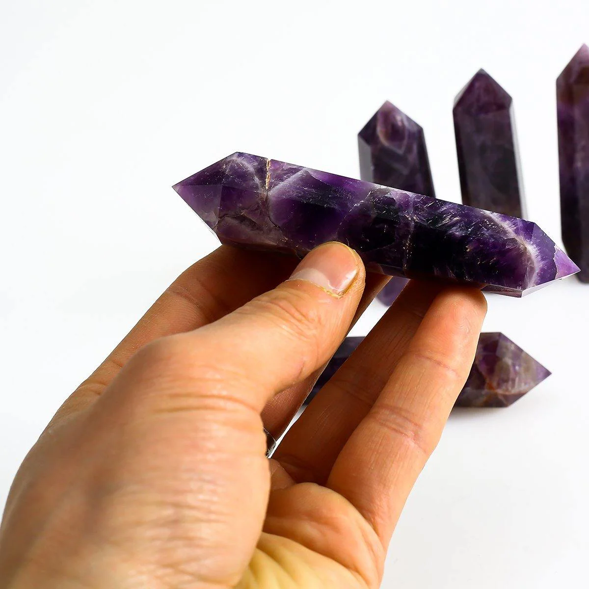 Chevron Amethyst Double Points Wholesale - Image 6