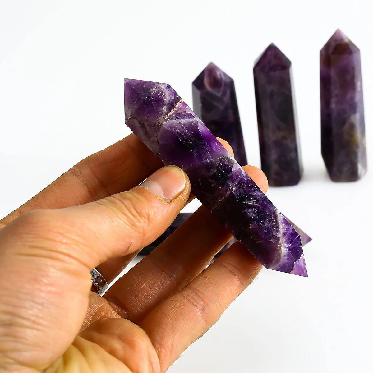 Chevron Amethyst Double Points Wholesale - Image 7