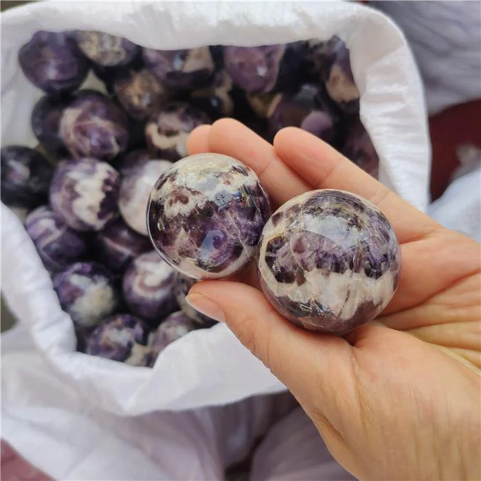 Amethyst Chevron Sphere Ball 1.5-2.5in(4-6.2cm) Wholesale - Image 5