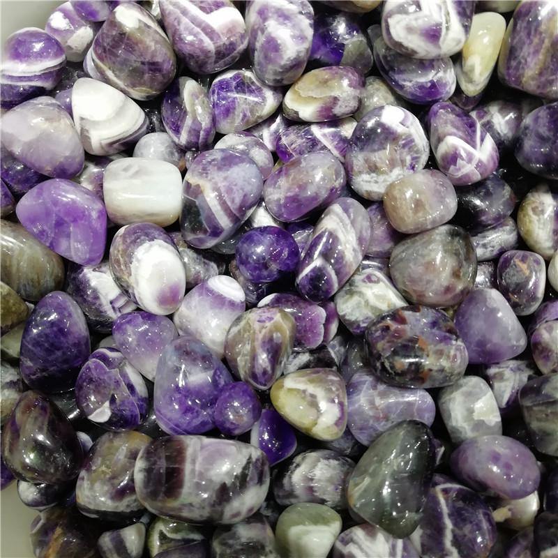 Amethyst Chevron Tumbled Stones Wholesale - Image 3
