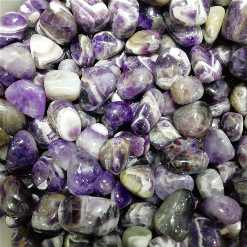 Amethyst Chevron Tumbled Stones Wholesale - Image 4