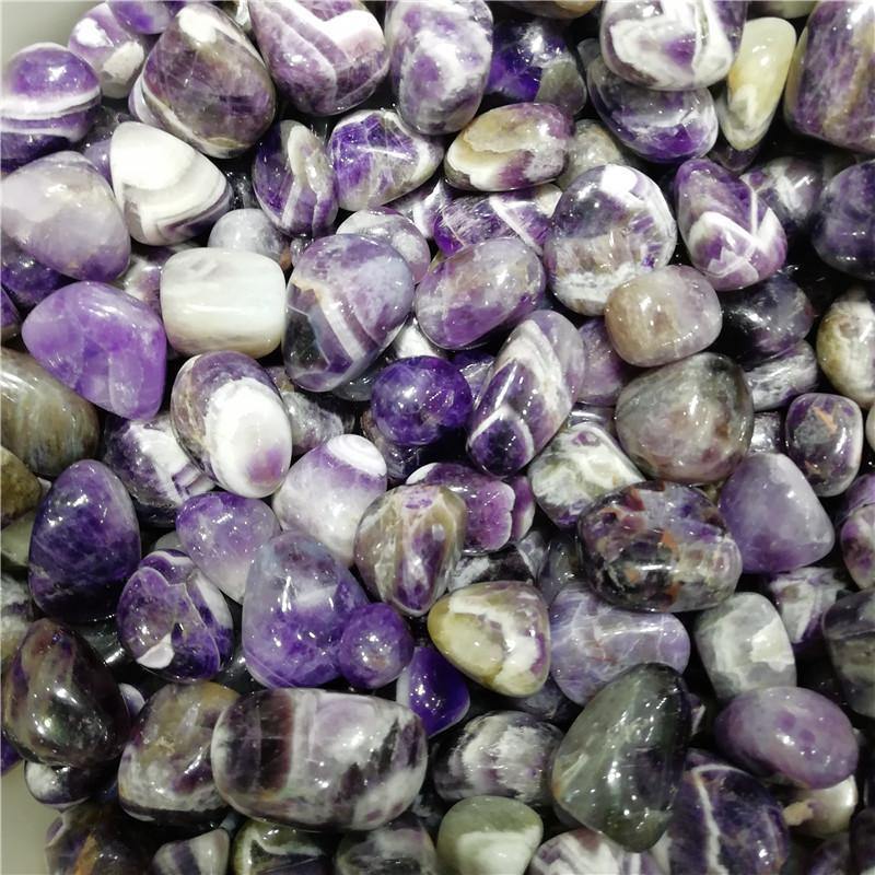 Amethyst Chevron Tumbled Stones Wholesale - Image 5