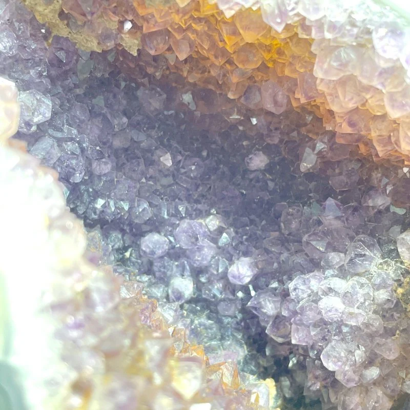 Unique Amethyst Cluster Mixed Agate Dinosaur Eggs Home Decor With Stand - Image 5