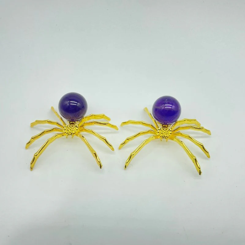 High Quality Amethyst Crystal Sphere Spider Wholesale - Image 2