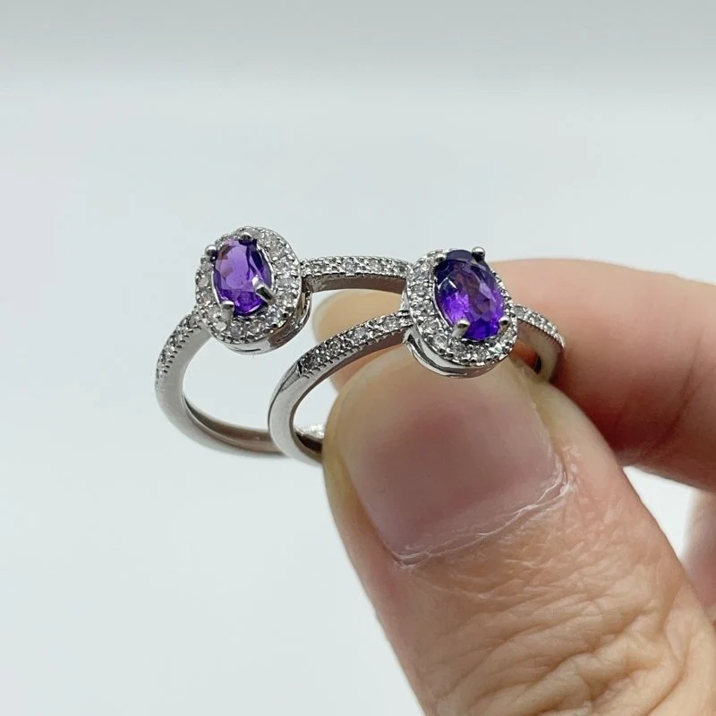 Amethyst Cut Faceted Ring Wholesale - Image 2