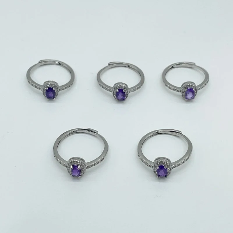 Amethyst Cut Faceted Ring Wholesale - Image 4