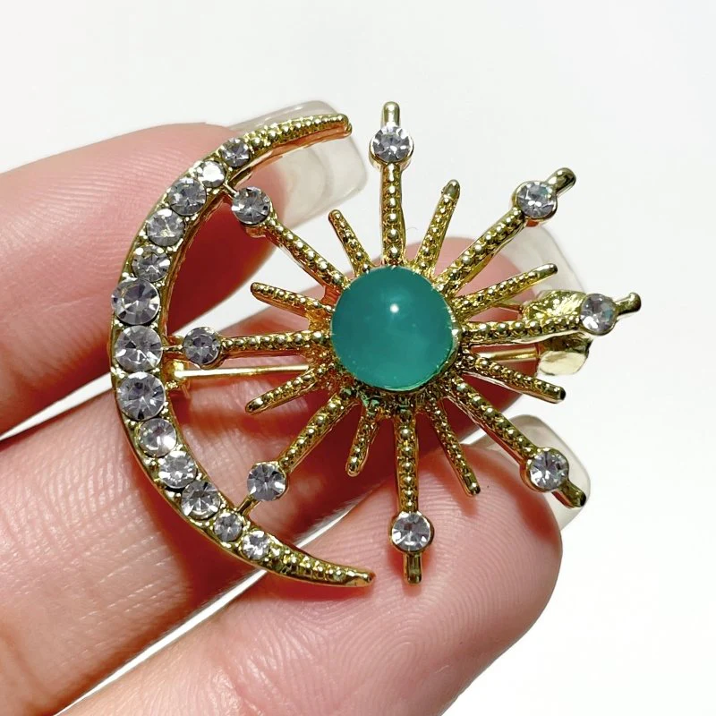Moon Star Brooch Wholesale Amethyst Garden Quartz Amazonite Labradorite - Image 4
