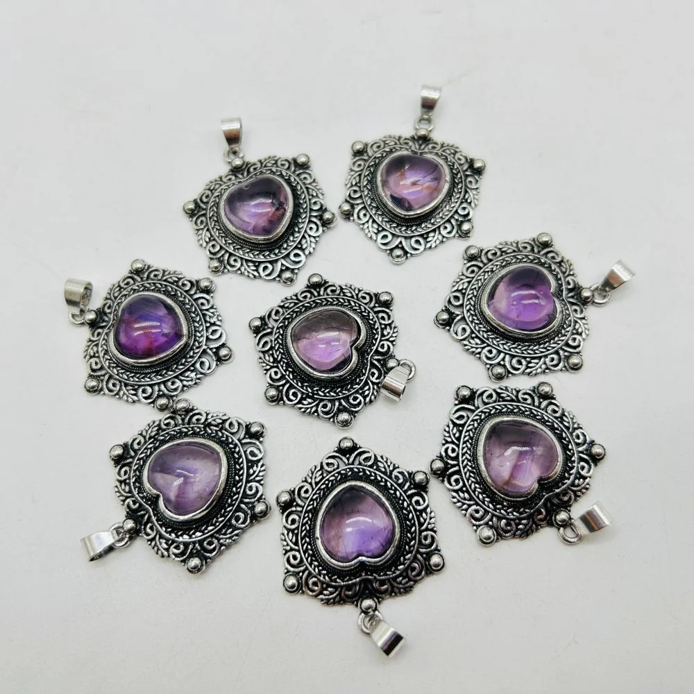 Amethyst Heart Pendant Wholesale - Image 4