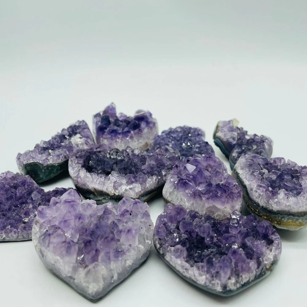 Brazil Amethyst Cluster Heart Wholesale - Image 4