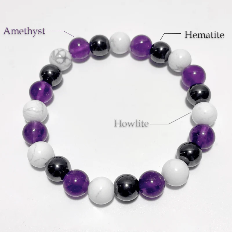 Amethyst Hematite Howlite Bracelet Wholesale