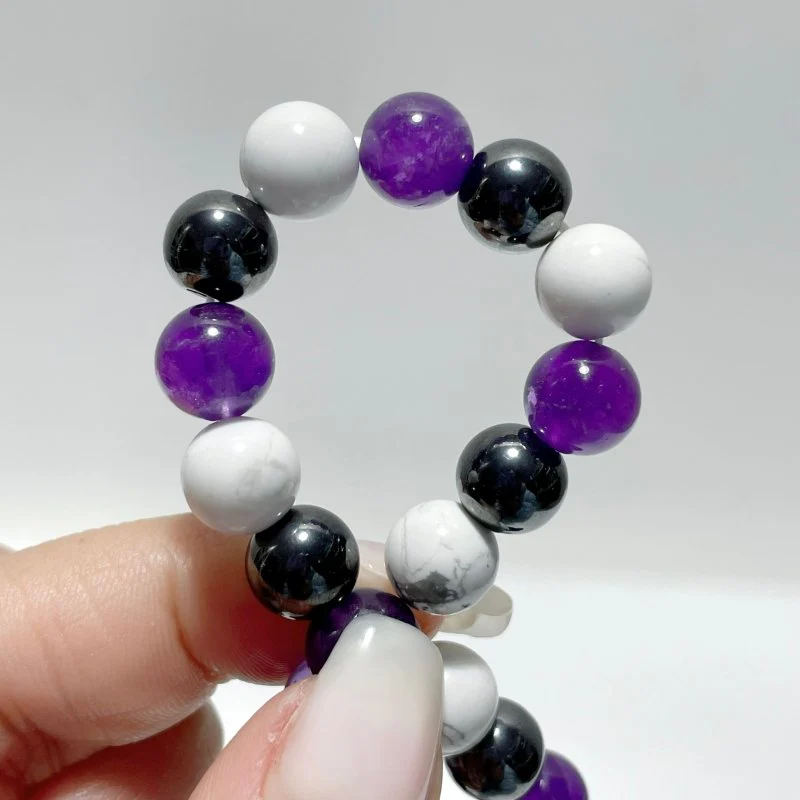 Amethyst Hematite Howlite Bracelet Wholesale - Image 3