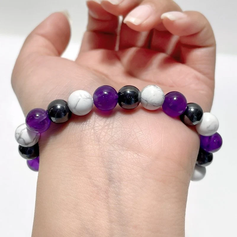 Amethyst Hematite Howlite Bracelet Wholesale - Image 4