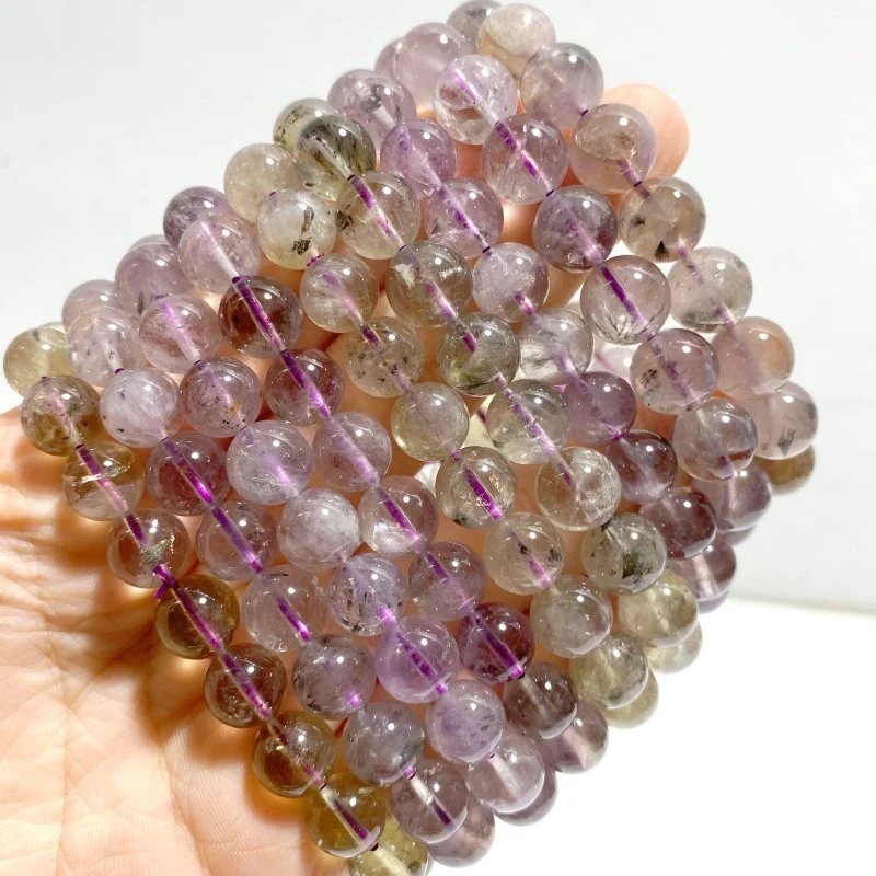 24 Pieces Amethyst Mixed Pyrite Bracelets - Image 2