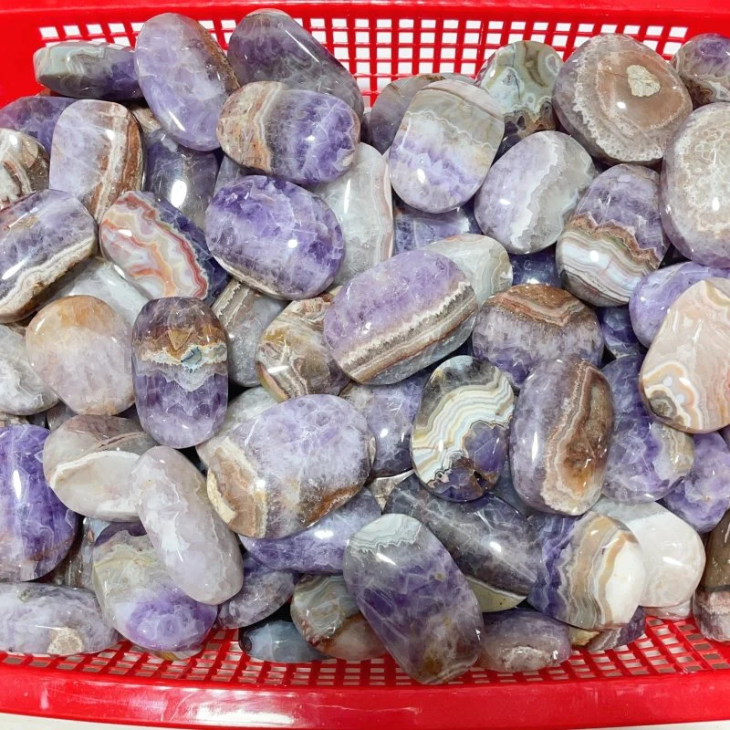 Amethyst Mixed Stripe Agate Palm Wholesale - Image 3