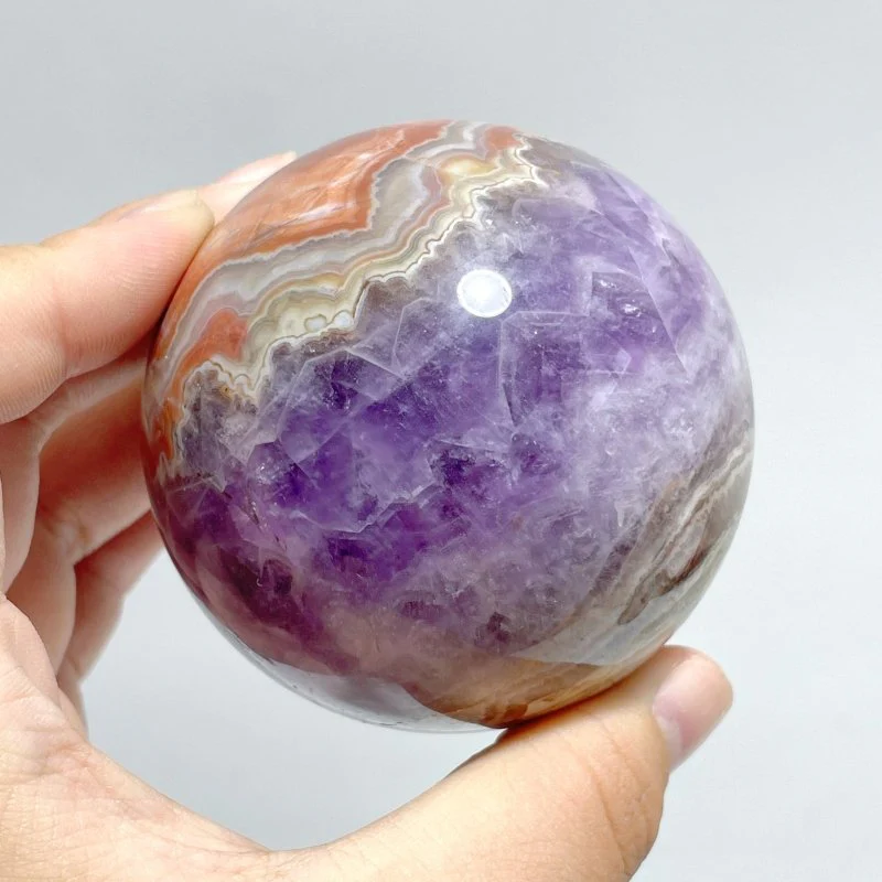 20 Pieces Amethyst Mixed Striped Agate Crystal Spheres - Image 4