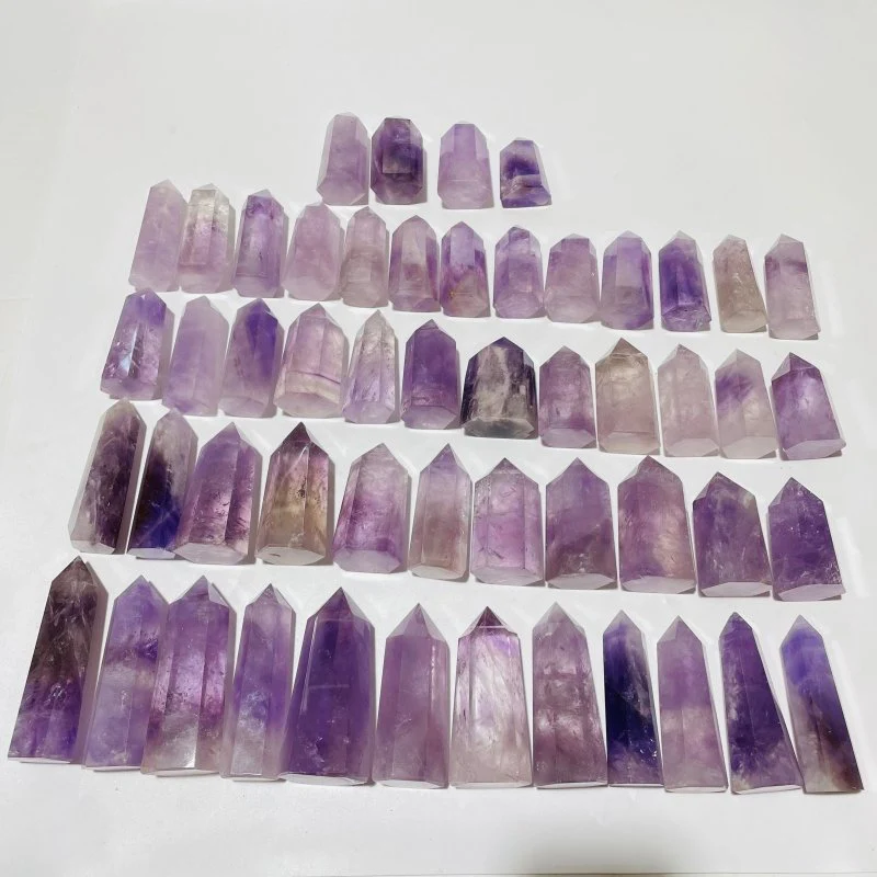 52 Pieces Fat Light Purple Lavender Amethyst Points - Image 2