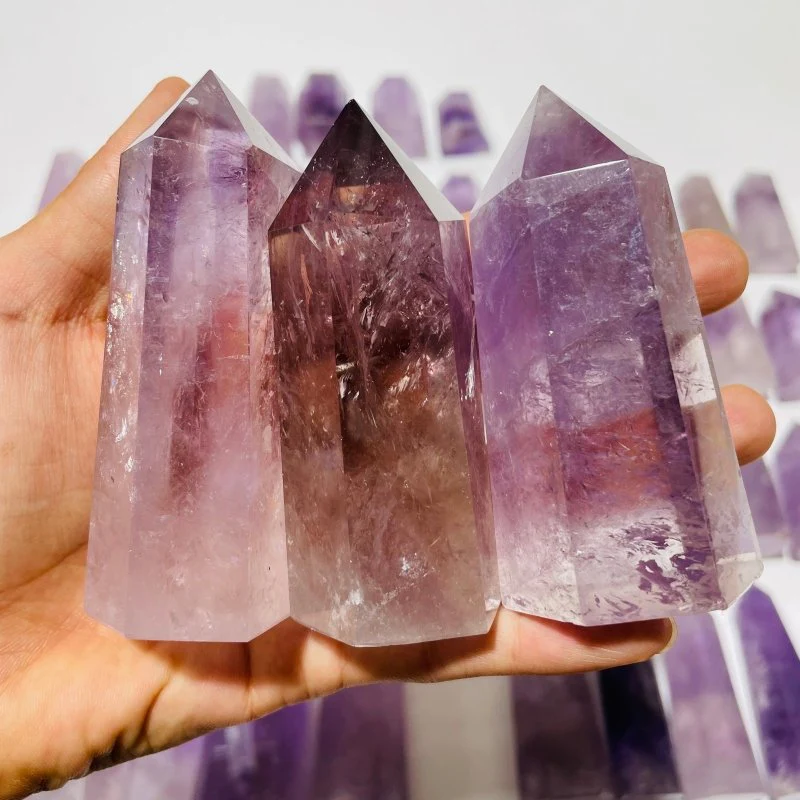 52 Pieces Fat Light Purple Lavender Amethyst Points - Image 3