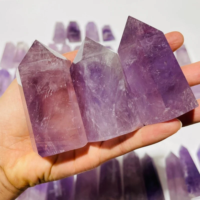 52 Pieces Fat Light Purple Lavender Amethyst Points - Image 4