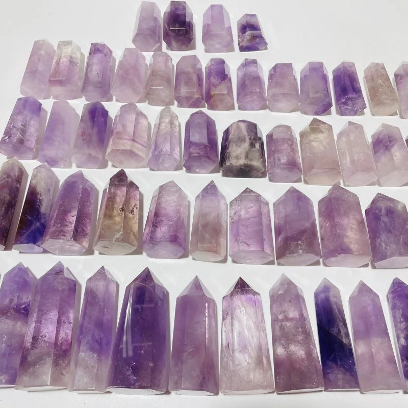 52 Pieces Fat Light Purple Lavender Amethyst Points - Image 5