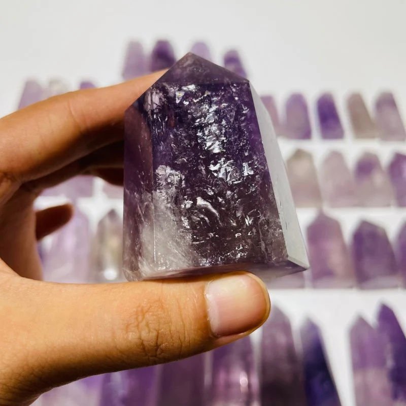52 Pieces Fat Light Purple Lavender Amethyst Points - Image 8