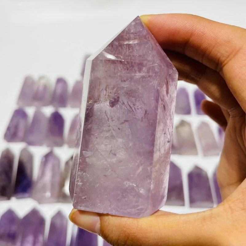52 Pieces Fat Light Purple Lavender Amethyst Points - Image 9