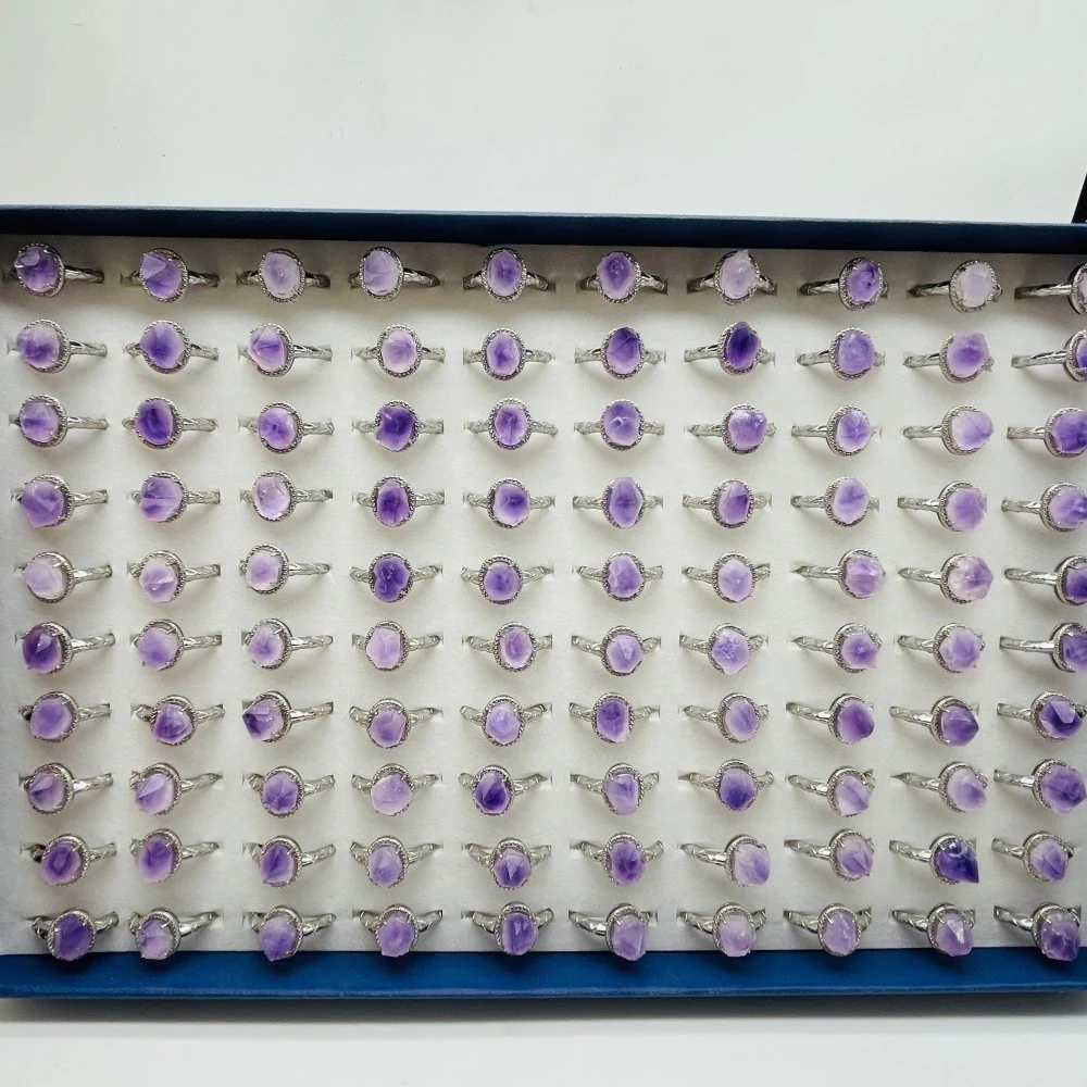 Raw Amethyst Point Ring Wholesale - Image 4