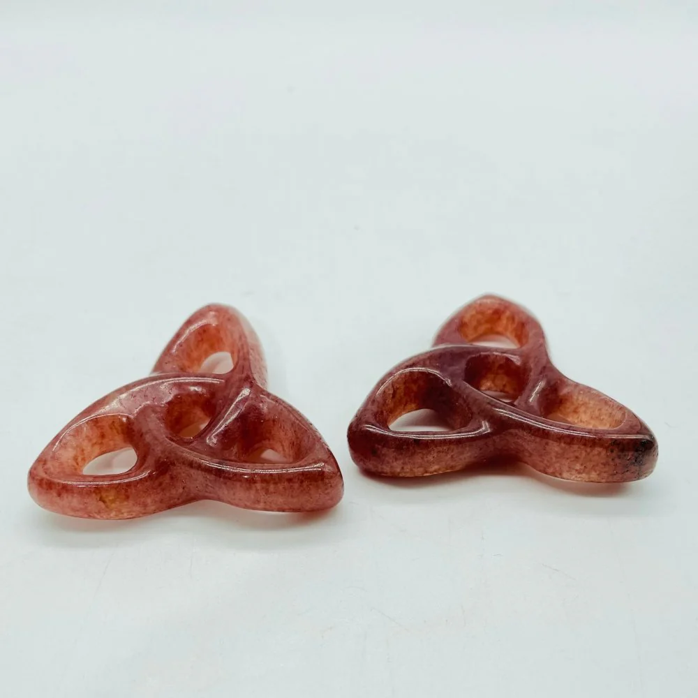 Lepidolite &Strawberry Triangle Circle Quartz Wholesale - Image 3