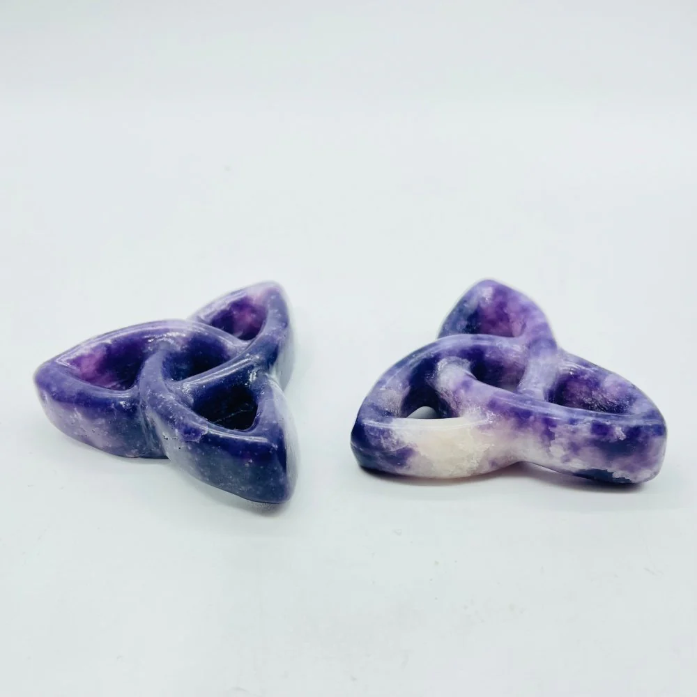 Lepidolite &Strawberry Triangle Circle Quartz Wholesale - Image 4